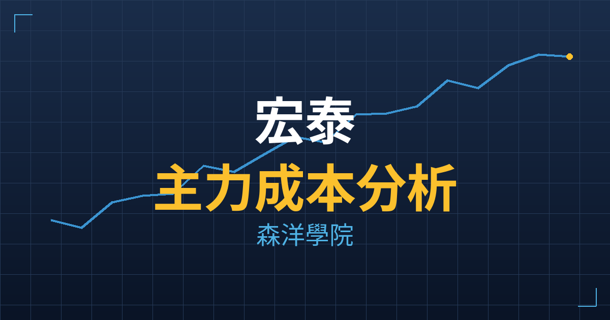 宏泰(1612) 主力成本分析七階位階圖