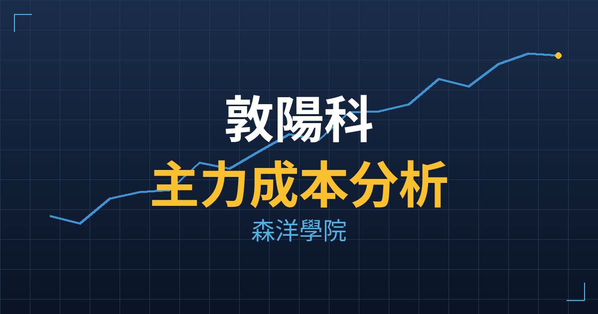 敦陽科(2480) 主力成本分析七階位階圖