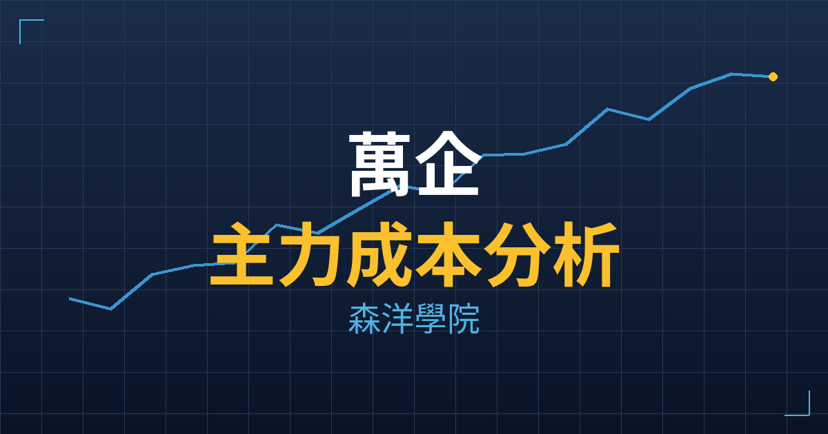 萬企(2701)台股分析|主力成本與七階位階戰略佈局 2 萬企(2701) 主力成本分析七階位階圖