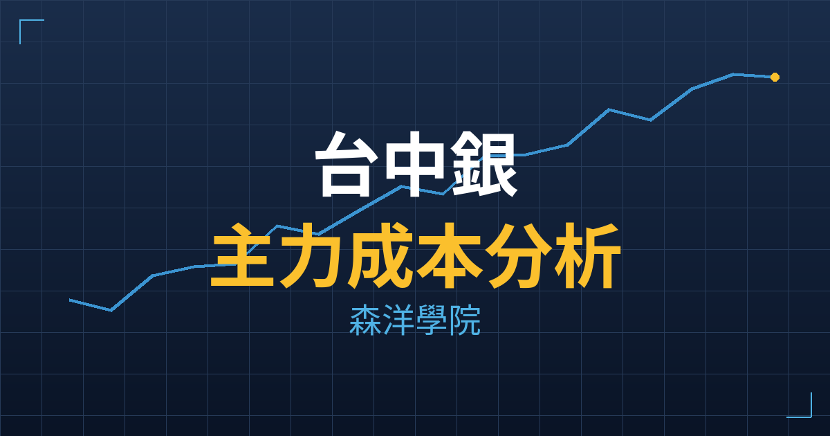 台中銀(2812) 主力成本分析七階位階圖