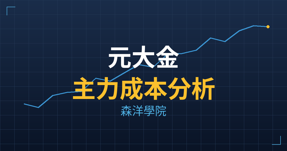 元大金(2885) 主力成本分析七階位階圖