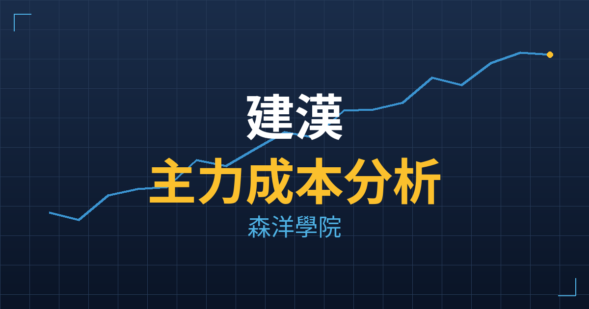 建漢(3062) 主力成本分析七階位階圖