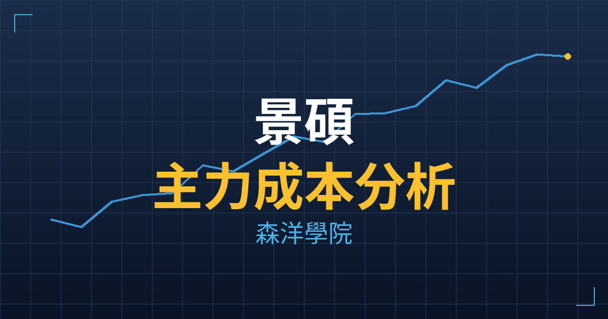 景碩(3189)台股分析|主力成本與七階位階戰略佈局 2 景碩(3189) 主力成本分析七階位階圖