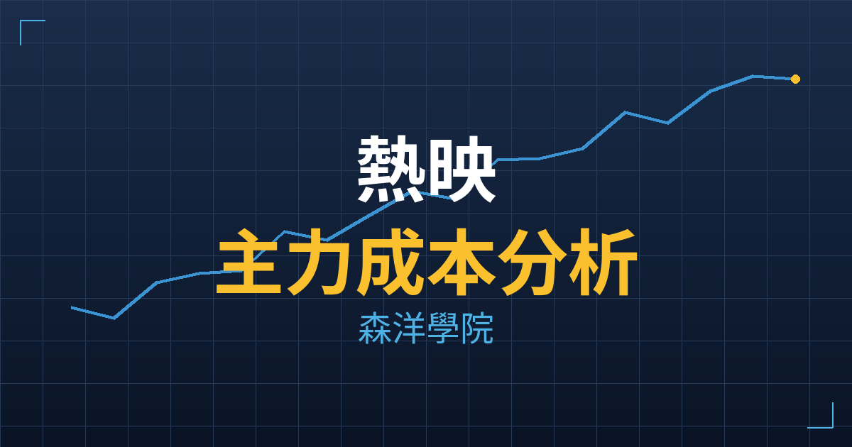 熱映(3373) 主力成本分析七階位階圖