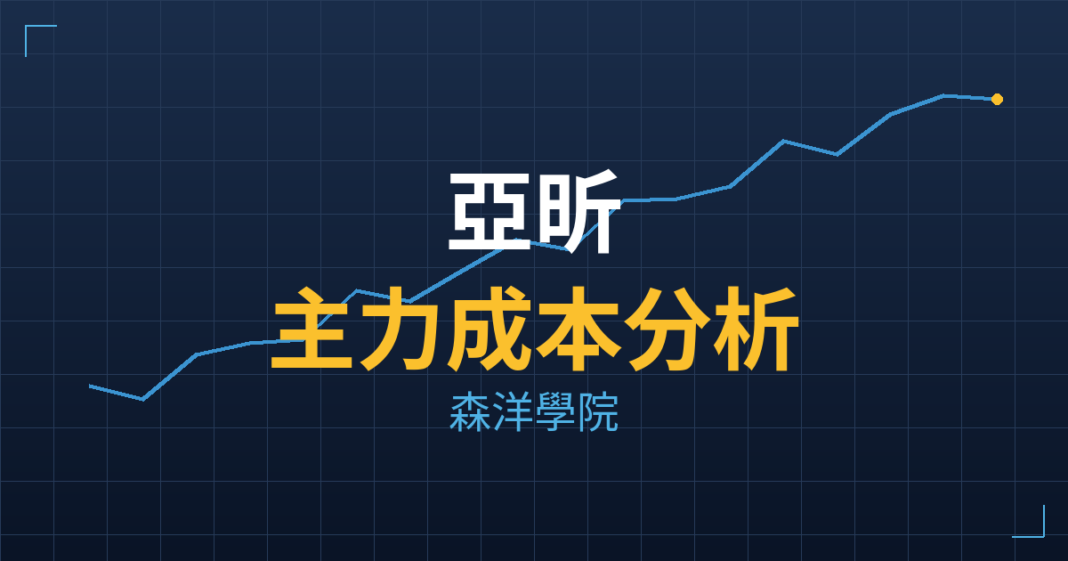 亞昕(5213) 主力成本分析七階位階圖