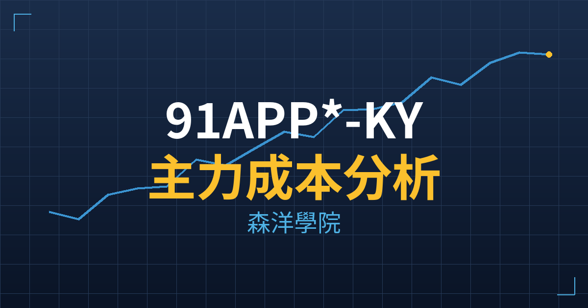 91APP*-KY(6741) 主力成本分析七階位階圖