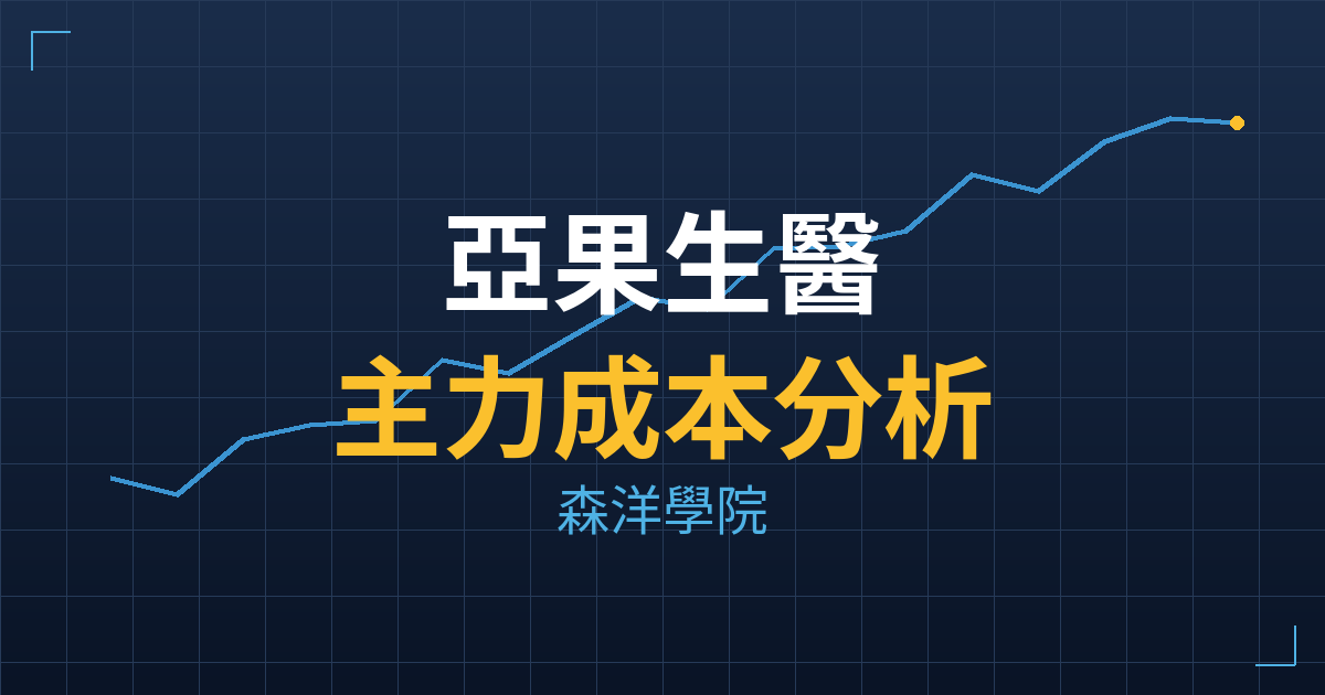 亞果生醫(6748) 主力成本分析七階位階圖
