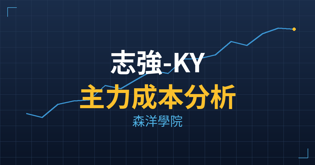 志強-KY(6768) 主力成本分析七階位階圖