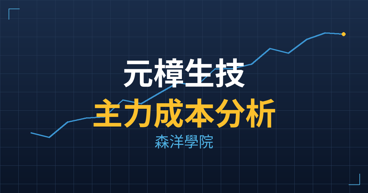 元樟生技(6864) 主力成本分析七階位階圖