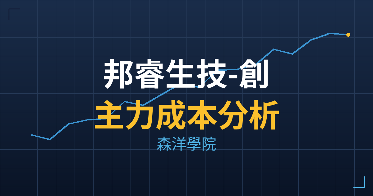邦睿生技-創(6955) 主力成本分析七階位階圖