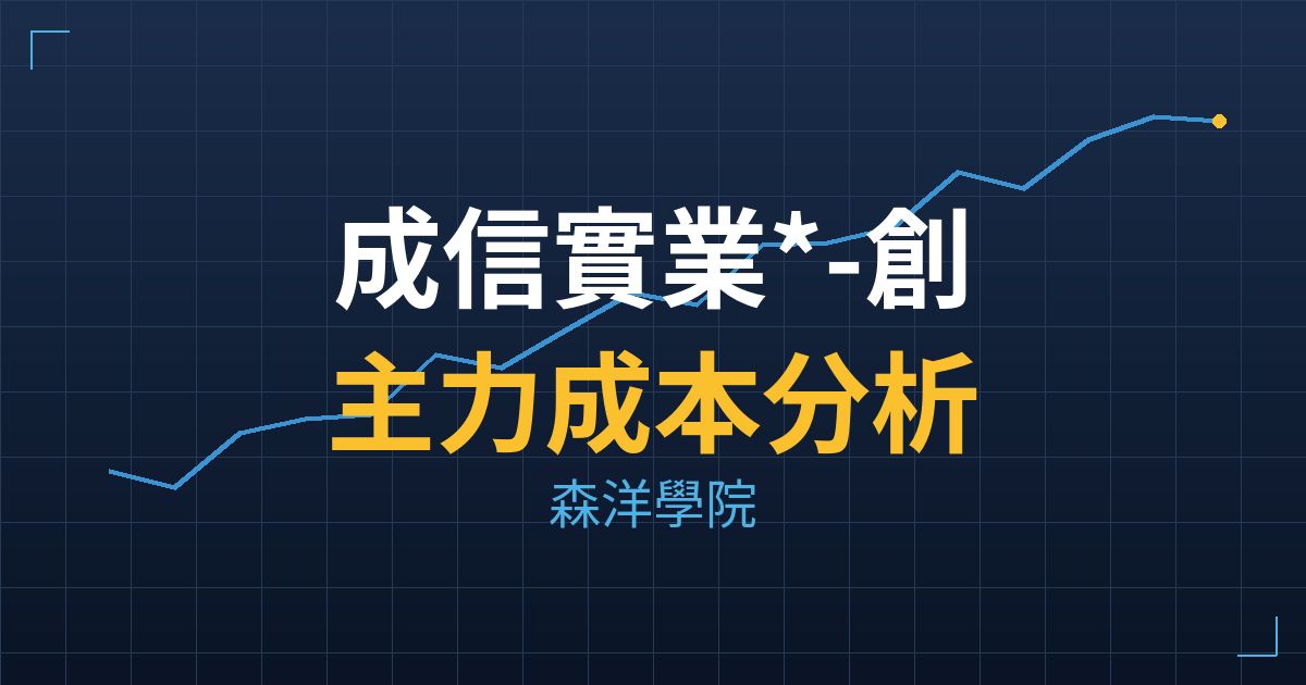 成信實業*-創(6969) 主力成本分析七階位階圖