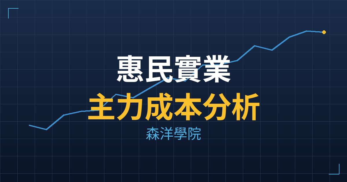 惠民實業(6971) 主力成本分析七階位階圖