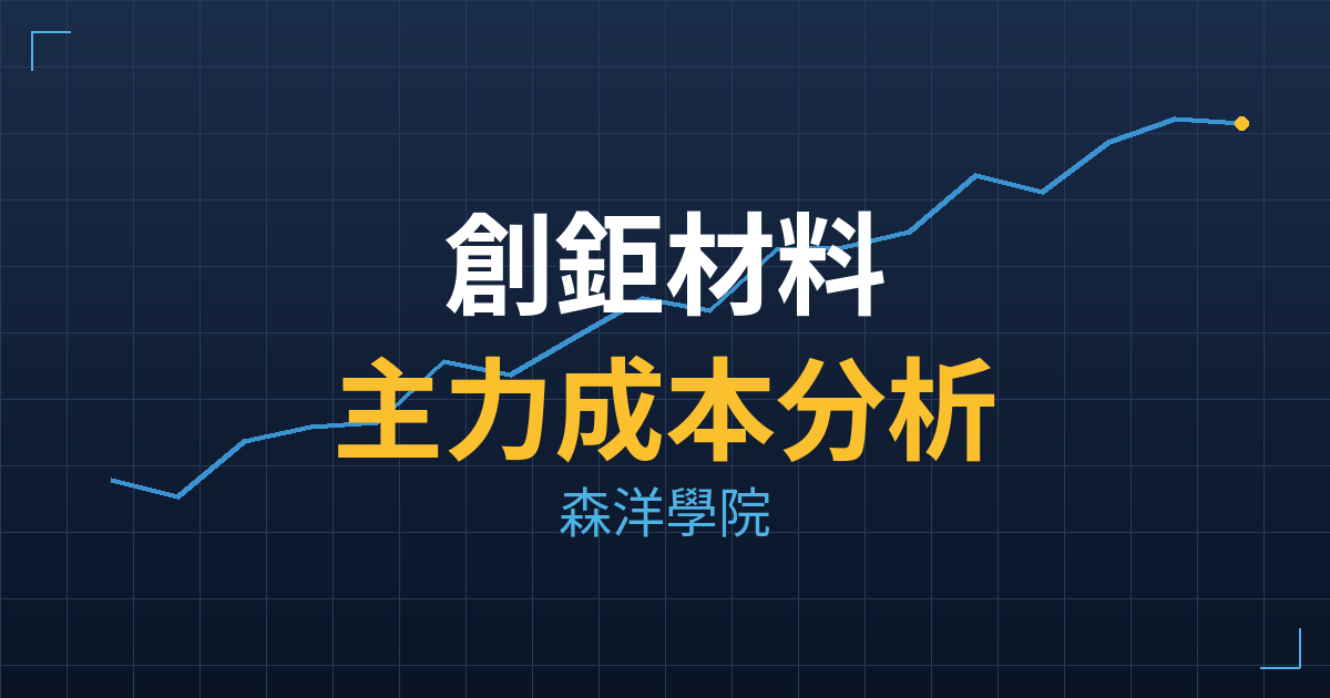 創鉅材料(7918)台股分析|主力成本與七階位階戰略佈局 2 創鉅材料(7918) 主力成本分析七階位階圖