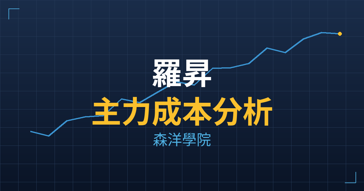 羅昇(8374) 主力成本分析七階位階圖