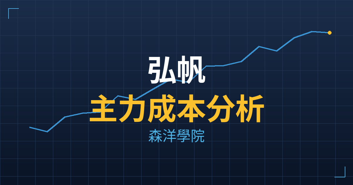 弘帆(8433) 主力成本分析七階位階圖