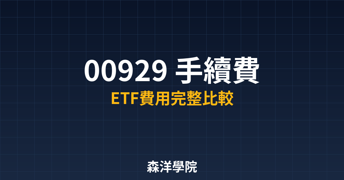 00929 手續費教學封面圖