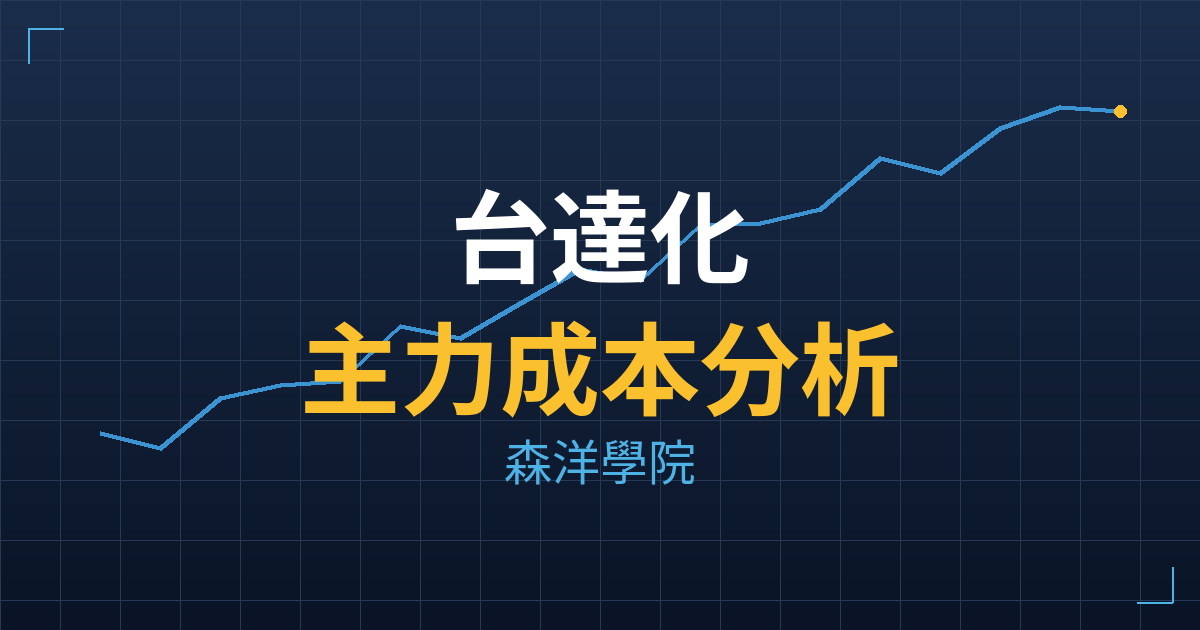台達化(1309) 主力成本分析七階位階圖
