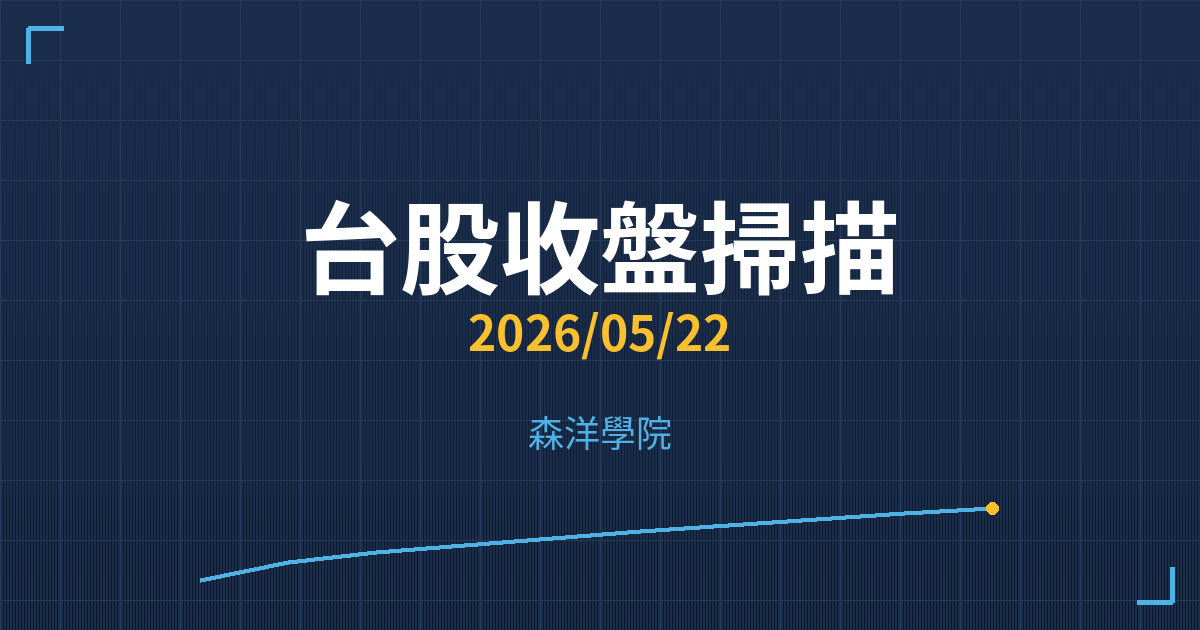 台股收盤掃描 2026/05/22 主力成本位階分析