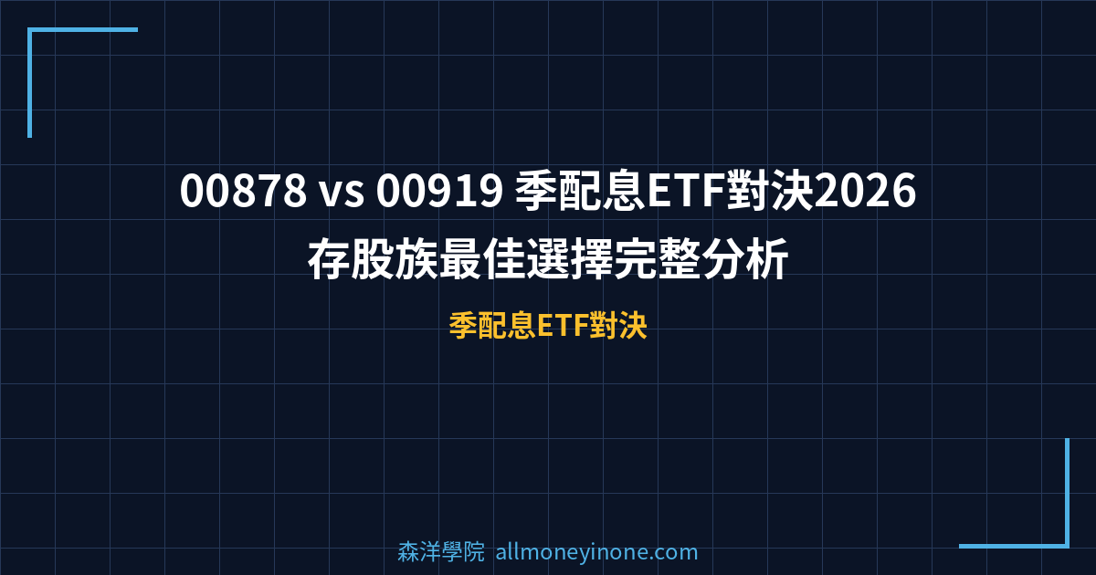 00878 vs 00919 季配息ETF對決2026 — 存股族最佳選擇完整分析 封面圖