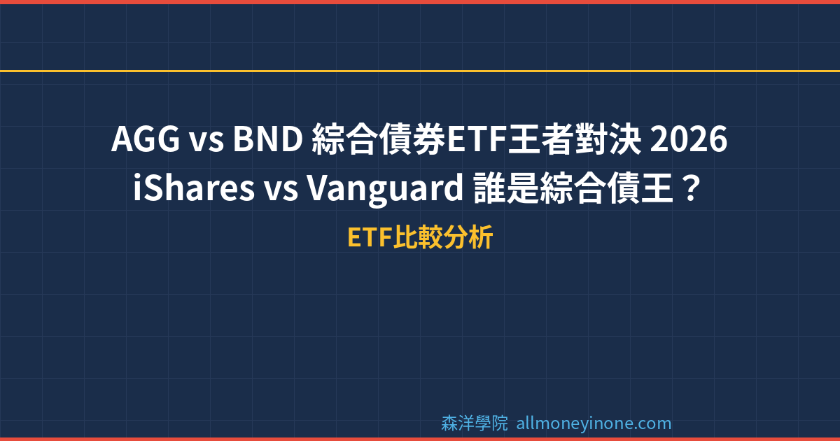 AGG vs BND 綜合債券ETF王者對決 2026 — iShares vs Vanguard 誰是綜合債王？ 封面圖