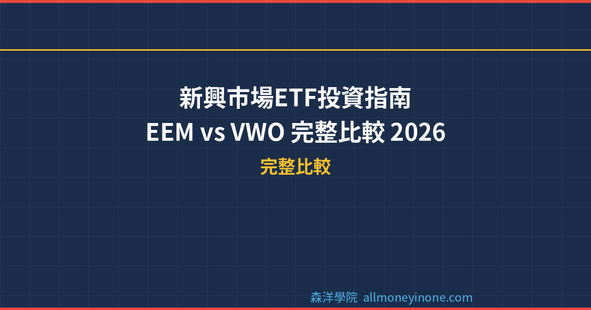 新興市場ETF投資指南｜EEM vs VWO 完整比較 2026 封面圖