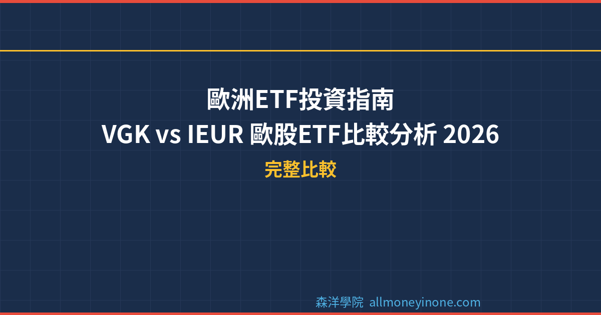 歐洲ETF投資指南|VGK vs IEUR 歐股ETF比較分析 2026 封面圖