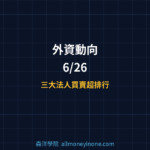 2026/06/26 外資買賣超排行 — 台股三大法人動向分析