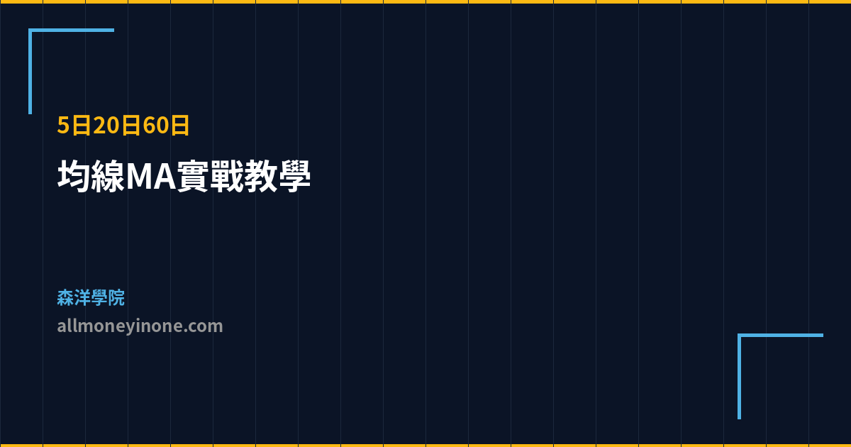 均線MA實戰教學 5日20日60日