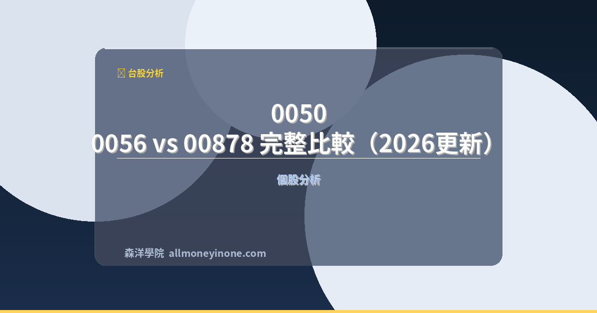 0050 0056 00878 comparison