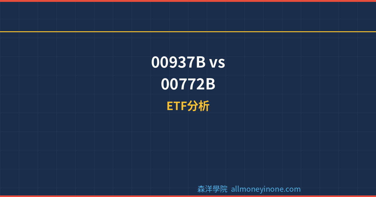00937B vs 00772B 月配息公司債ETF完整比較：ESG投等債 vs 高評級公司債，哪檔適合你？ 封面圖