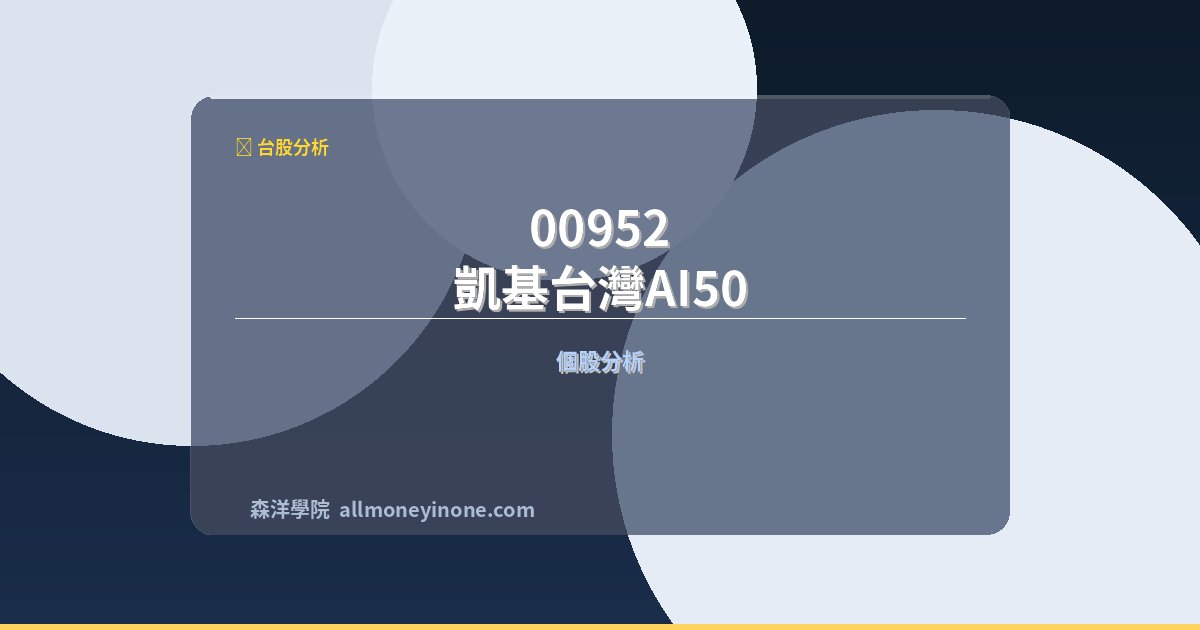00952 凱基台灣AI50 前十大成份股完整深度分析 封面圖