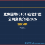 寬魚國際(6101)在做什麼？公司業務介紹2026