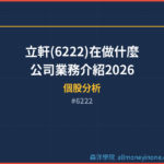 立軒(6222)在做什麼？公司業務介紹2026
