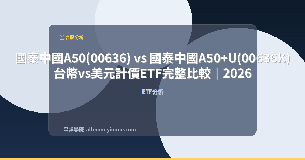 China a50 twd vs usd etf comparison 2026