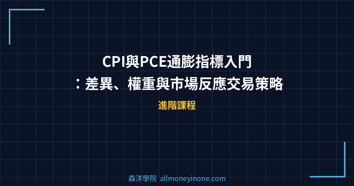 CPI與PCE通膨指標入門：差異、權重與市場反應交易策略 封面圖