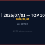台股收盤掃描｜2026/07/01 — TOP 10 異常個股解析