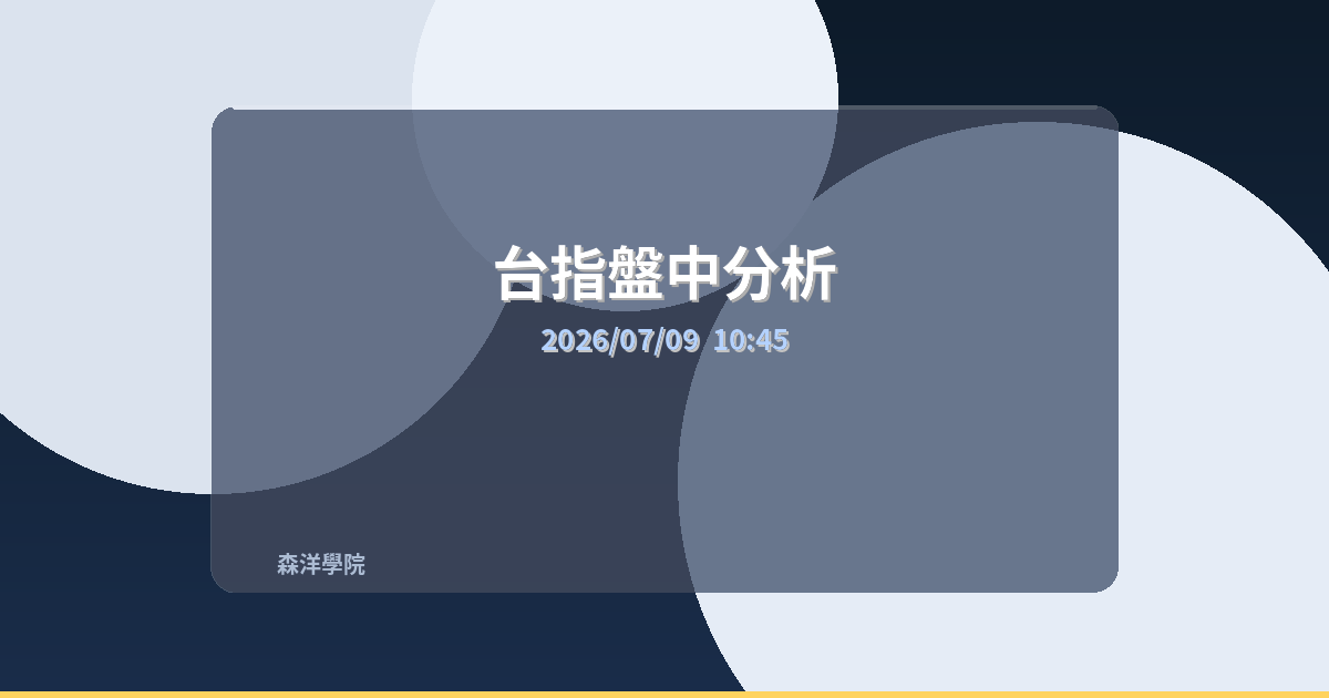 Taiex intraday 20260709 1045