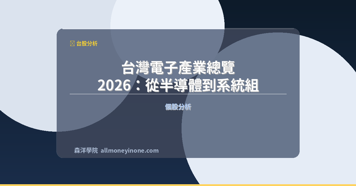 台灣電子產業總覽 2026：從半導體到系統組裝的完整供應鏈解析 封面圖