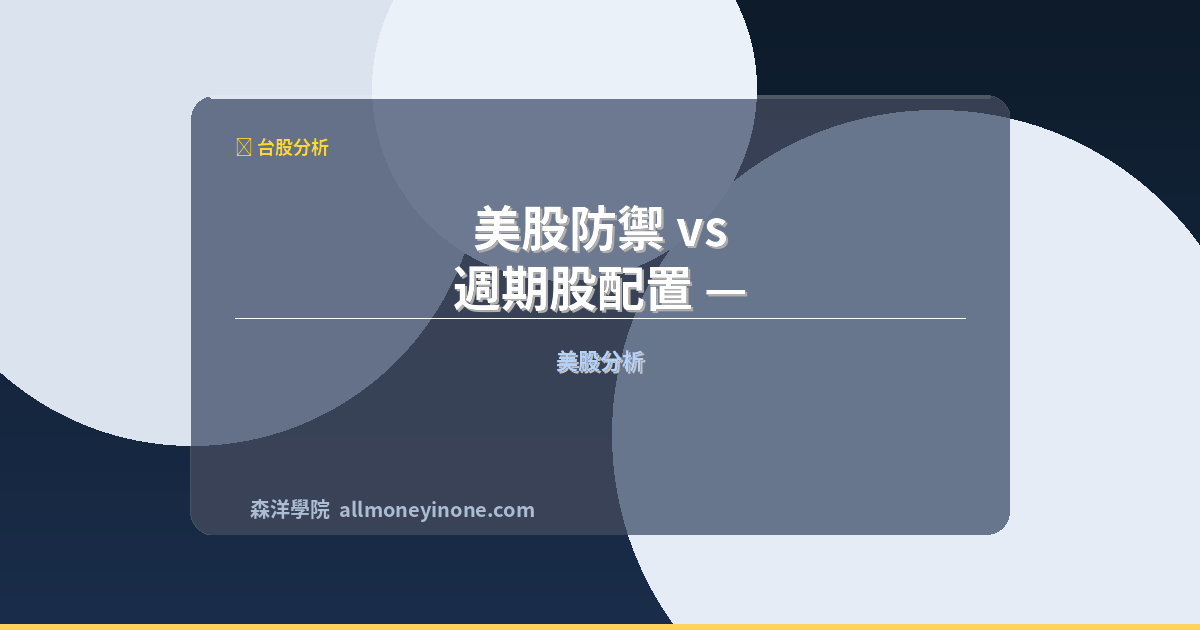 美股防禦 vs 週期股配置 — 必需消費與循環性產業位階對比 封面圖